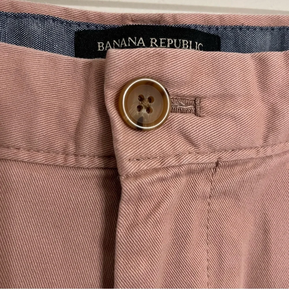 Banana Republic Aiden‎ Shorts Casual Chino Men's Size 36 Flat Front Light Pink